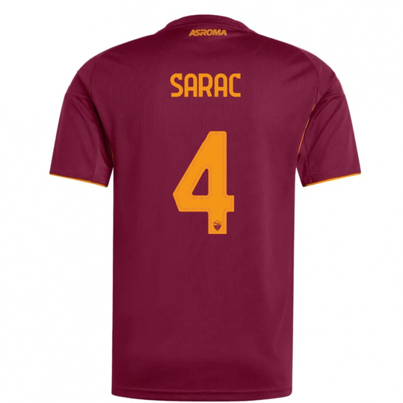 Danxen Herren Pavle Sarac #4 Burgunderrot Orange Heimtrikot Trikot 2025/26 T-Shirt Schweiz