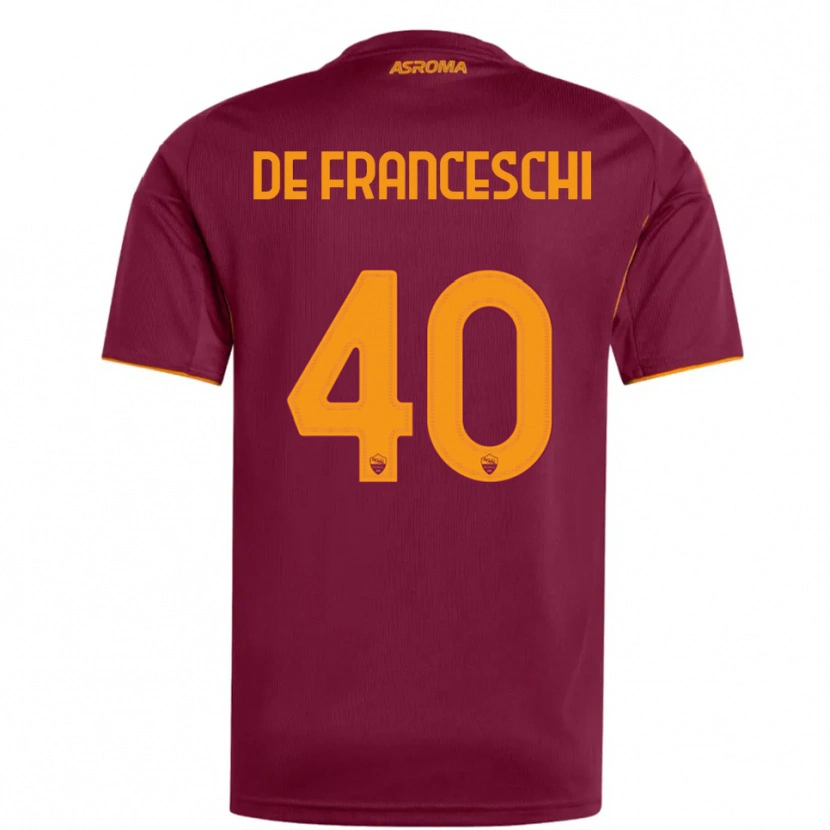 Danxen Herren Leonardo De Franceschi #40 Burgunderrot Orange Heimtrikot Trikot 2025/26 T-Shirt Schweiz