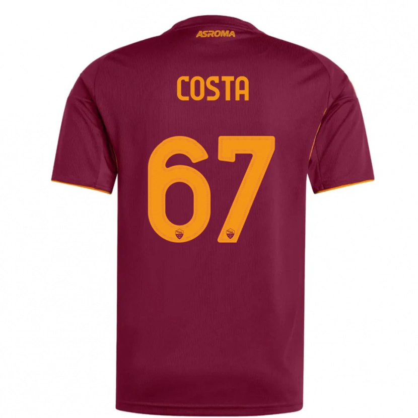 Danxen Herren João Costa #67 Burgunderrot Orange Heimtrikot Trikot 2025/26 T-Shirt Schweiz