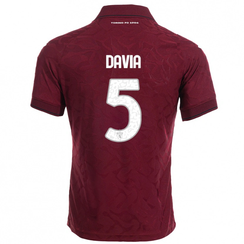 Danxen Herren Emiliano Davia #5 Burgunderrot Weiß Heimtrikot Trikot 2025/26 T-Shirt Schweiz