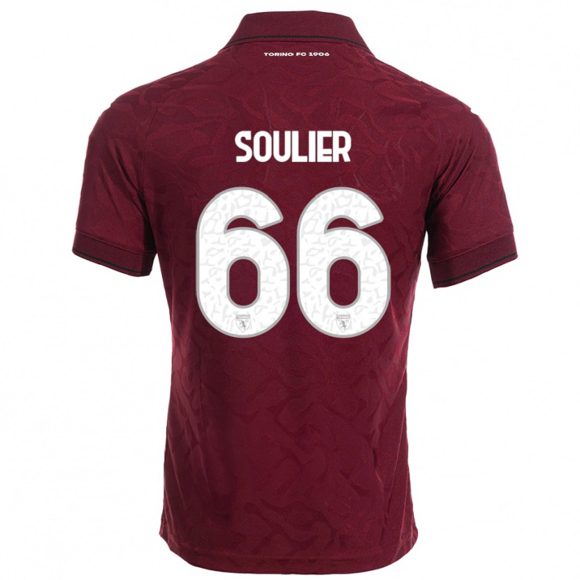 Danxen Herren Evan Soulier #66 Burgunderrot Weiß Heimtrikot Trikot 2025/26 T-Shirt Schweiz