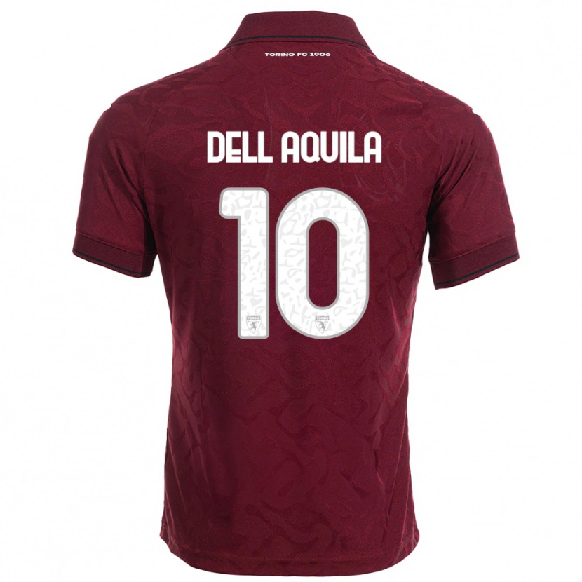 Danxen Herren Francesco Dell'aquila #10 Burgunderrot Weiß Heimtrikot Trikot 2025/26 T-Shirt Schweiz