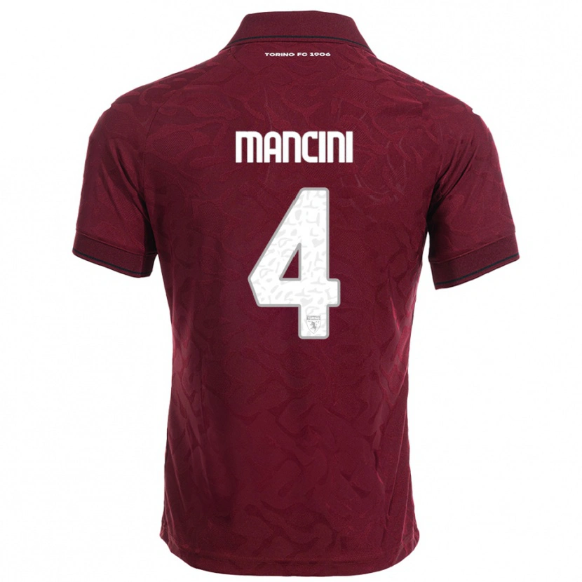 Danxen Herren Luca Mancini #4 Burgunderrot Weiß Heimtrikot Trikot 2025/26 T-Shirt Schweiz