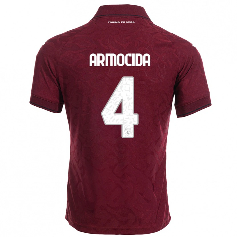 Danxen Herren Simone Armocida #4 Burgunderrot Weiß Heimtrikot Trikot 2025/26 T-Shirt Schweiz
