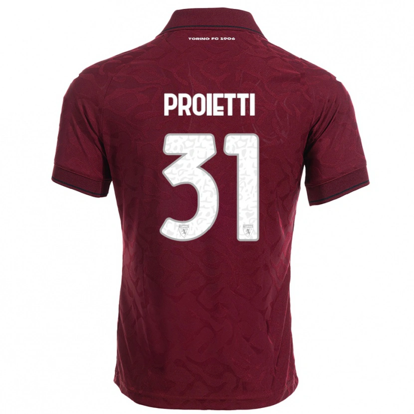 Danxen Herren Riccardo Proietti #31 Burgunderrot Weiß Heimtrikot Trikot 2025/26 T-Shirt Schweiz