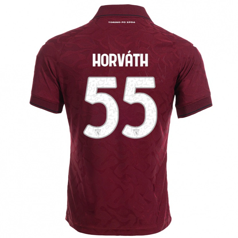 Danxen Herren Krisztofer Horváth #55 Burgunderrot Weiß Heimtrikot Trikot 2025/26 T-Shirt Schweiz