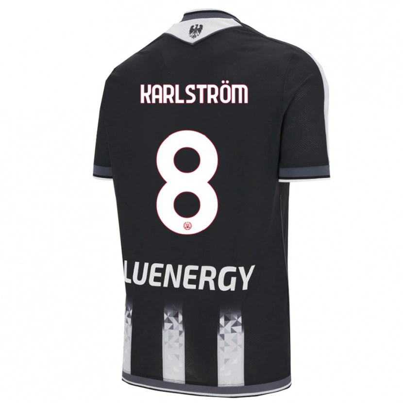 Danxen Herren Jesper Karlström #8 Schwarz Weiß Heimtrikot Trikot 2025/26 T-Shirt Schweiz