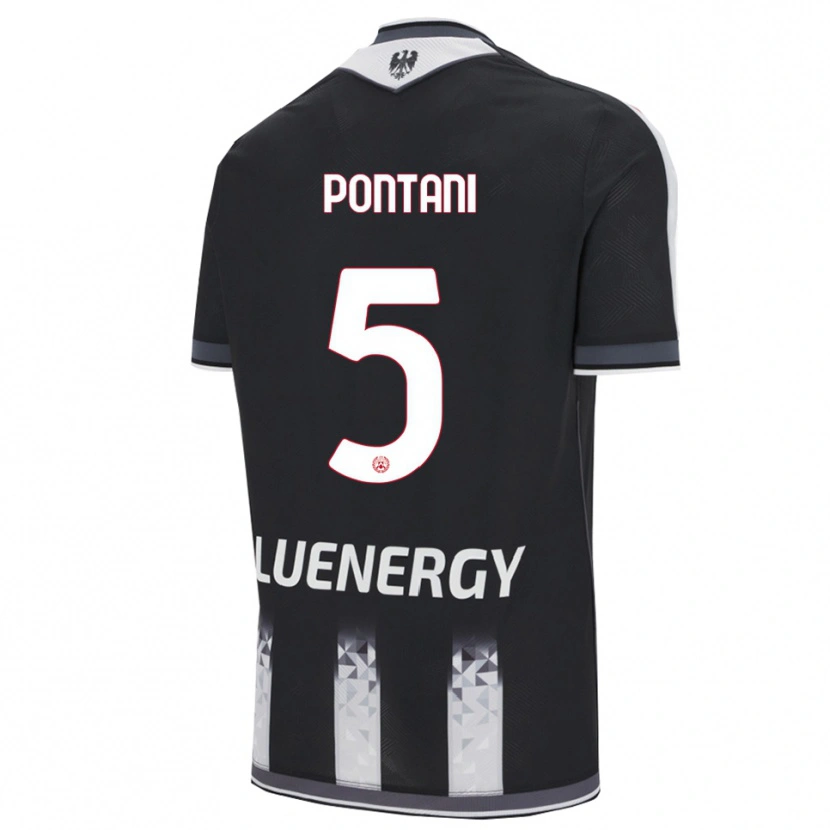 Danxen Herren Leonardo Pontani #5 Schwarz Weiß Heimtrikot Trikot 2025/26 T-Shirt Schweiz