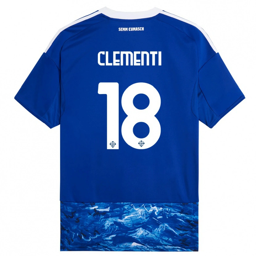 Danxen Herren Thomas Clementi #18 Blau Weiß Heimtrikot Trikot 2025/26 T-Shirt Schweiz