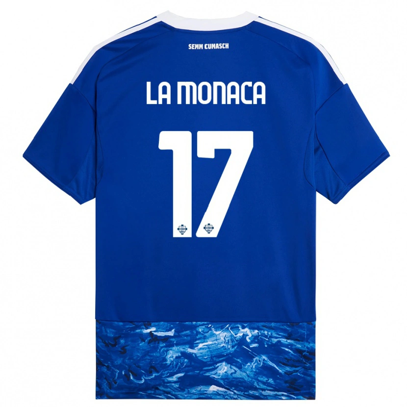 Danxen Herren Michael La Monaca #17 Blau Weiß Heimtrikot Trikot 2025/26 T-Shirt Schweiz