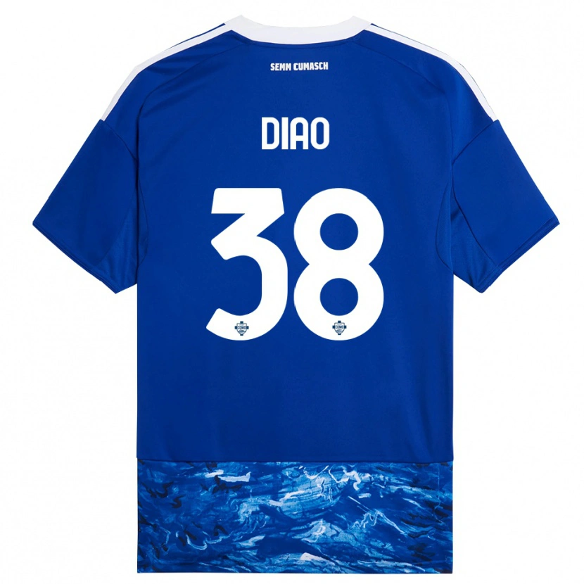 Danxen Herren Assane Diao #38 Blau Weiß Heimtrikot Trikot 2025/26 T-Shirt Schweiz