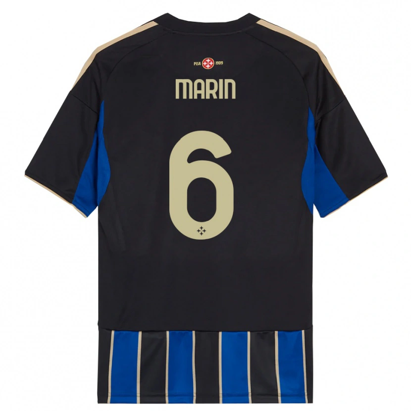 Danxen Herren Marius Marin #6 Schwarz Blau Heimtrikot Trikot 2025/26 T-Shirt Schweiz