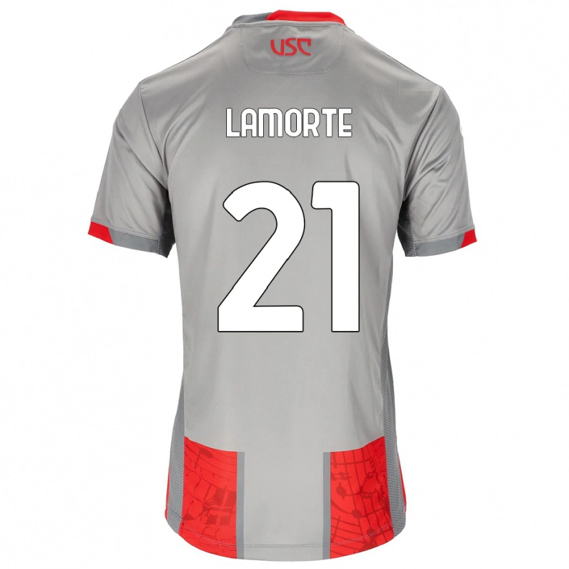 Danxen Herren Alessandro Lamorte #21 Rot Grau Heimtrikot Trikot 2025/26 T-Shirt Schweiz