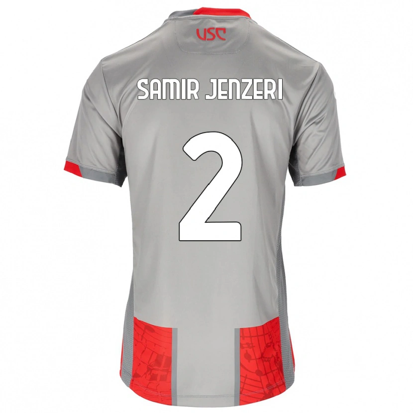 Danxen Herren Gabriele Samir Jenzeri #2 Rot Grau Heimtrikot Trikot 2025/26 T-Shirt Schweiz