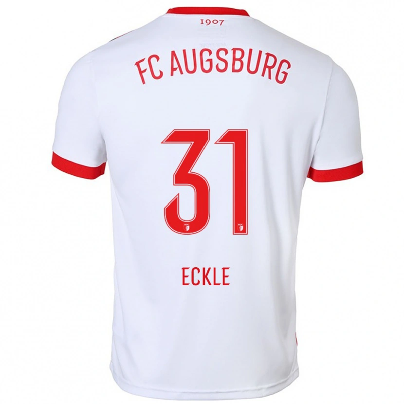 Danxen Herren Philipp Eckle #31 Weiß Rot Heimtrikot Trikot 2025/26 T-Shirt Schweiz