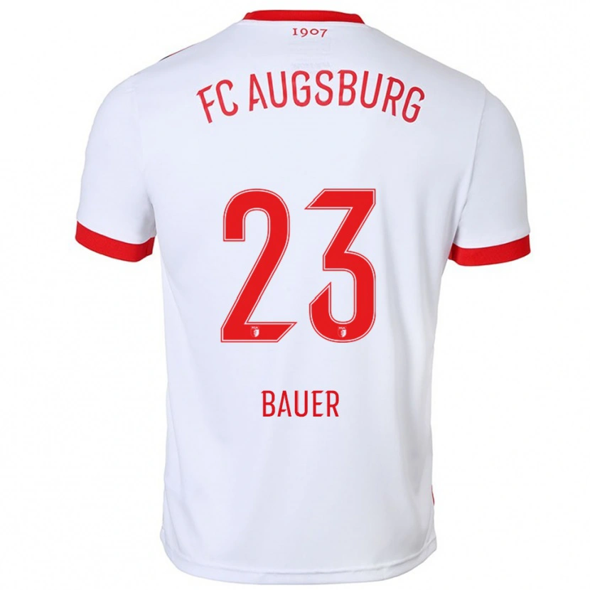 Danxen Herren Maximilian Bauer #23 Weiß Rot Heimtrikot Trikot 2025/26 T-Shirt Schweiz