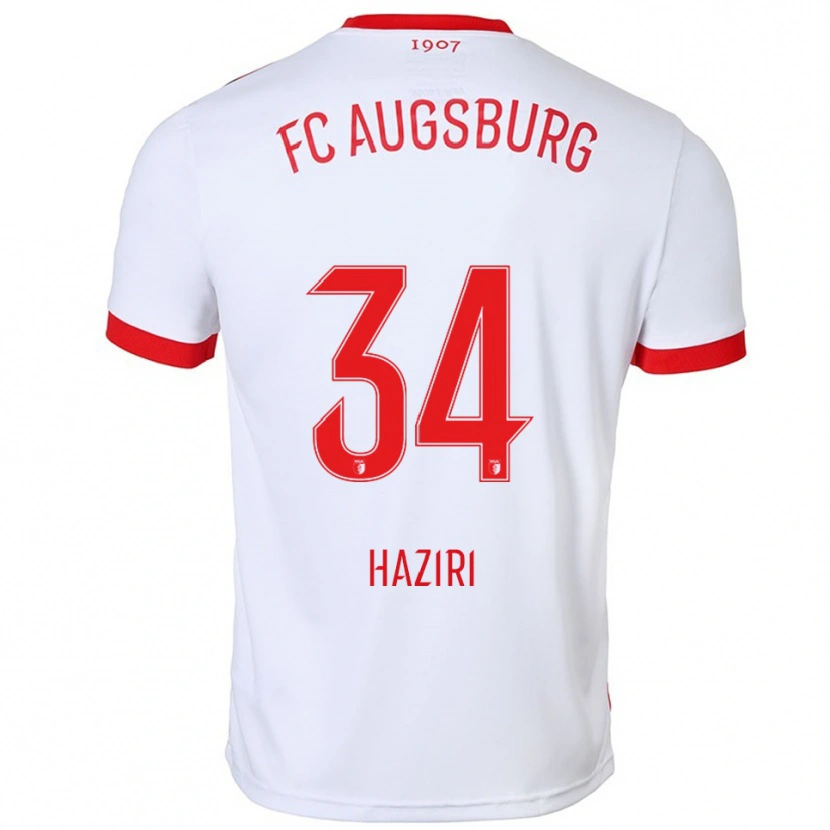 Danxen Herren Edi Haziri #34 Weiß Rot Heimtrikot Trikot 2025/26 T-Shirt Schweiz
