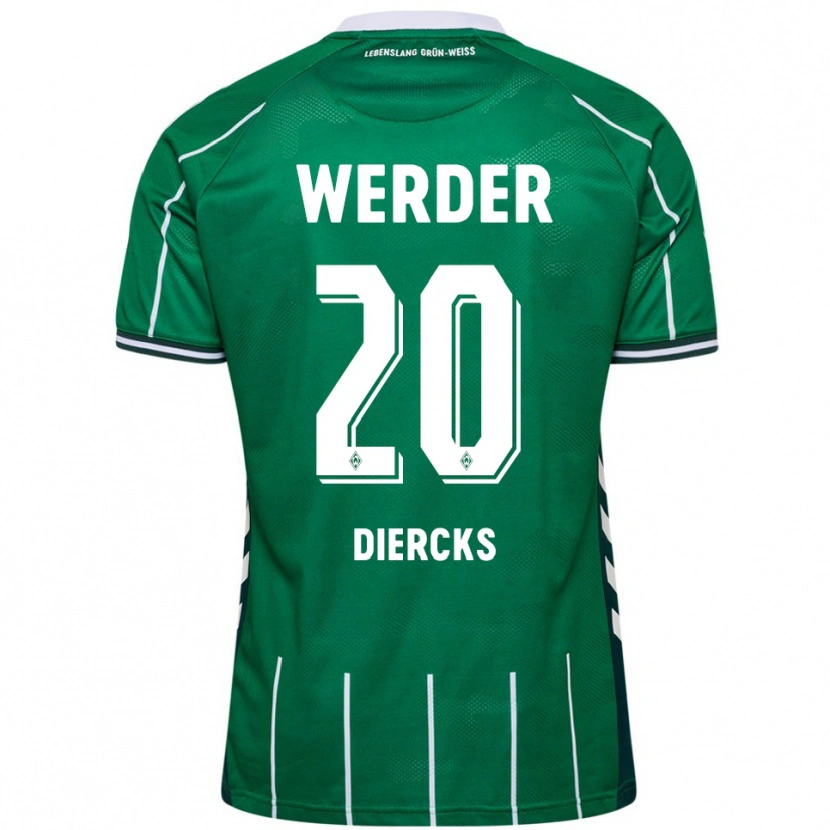 Danxen Herren Lewis Diercks #20 Grün Weiß Heimtrikot Trikot 2025/26 T-Shirt Schweiz