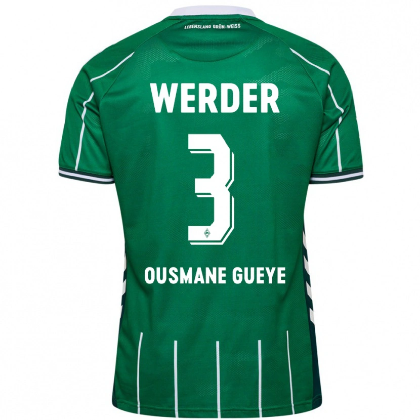 Danxen Herren Papa Ousmane Gueye #3 Grün Weiß Heimtrikot Trikot 2025/26 T-Shirt Schweiz