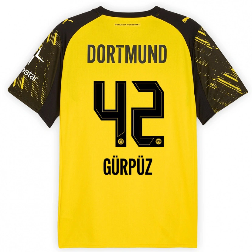 Danxen Herren Goktan Gurpuz #42 Gelb Schwarz Heimtrikot Trikot 2025/26 T-Shirt Schweiz