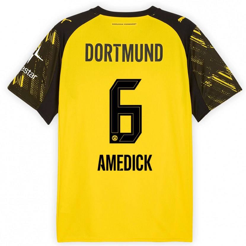 Danxen Herren Maik Amedick #6 Gelb Schwarz Heimtrikot Trikot 2025/26 T-Shirt Schweiz