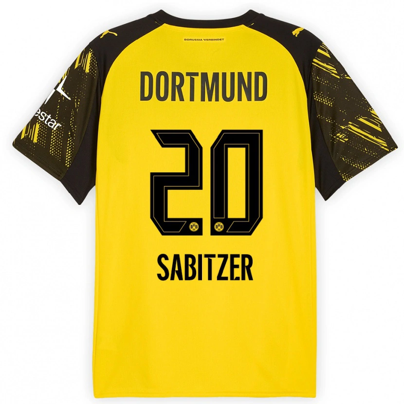Danxen Herren Marcel Sabitzer #20 Gelb Schwarz Heimtrikot Trikot 2025/26 T-Shirt Schweiz
