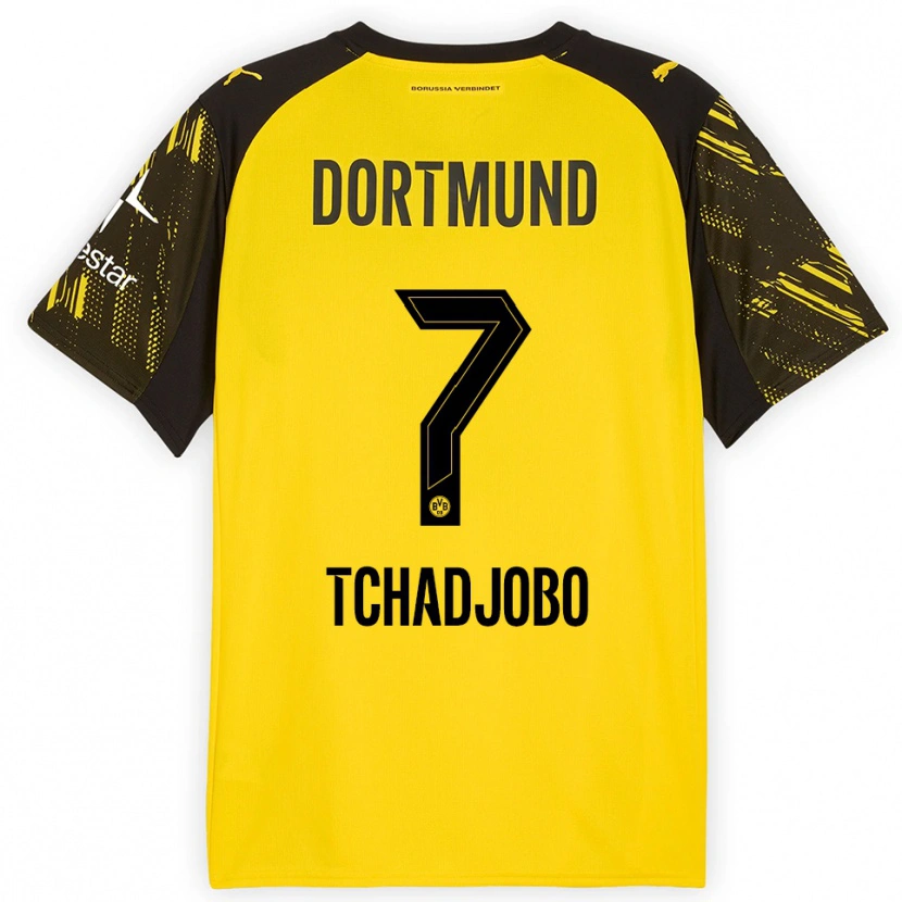 Danxen Herren Dia Tchadjobo #7 Gelb Schwarz Heimtrikot Trikot 2025/26 T-Shirt Schweiz