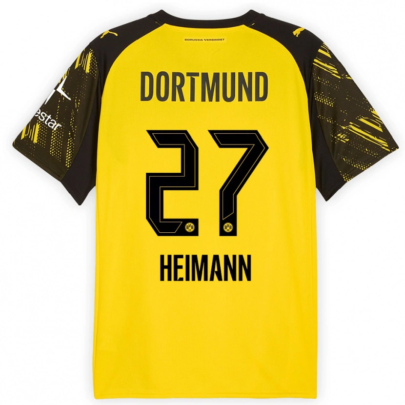 Danxen Herren Wesley Heimann #27 Gelb Schwarz Heimtrikot Trikot 2025/26 T-Shirt Schweiz