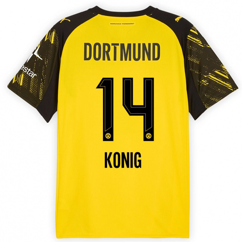 Danxen Herren Raul Konig #14 Gelb Schwarz Heimtrikot Trikot 2025/26 T-Shirt Schweiz