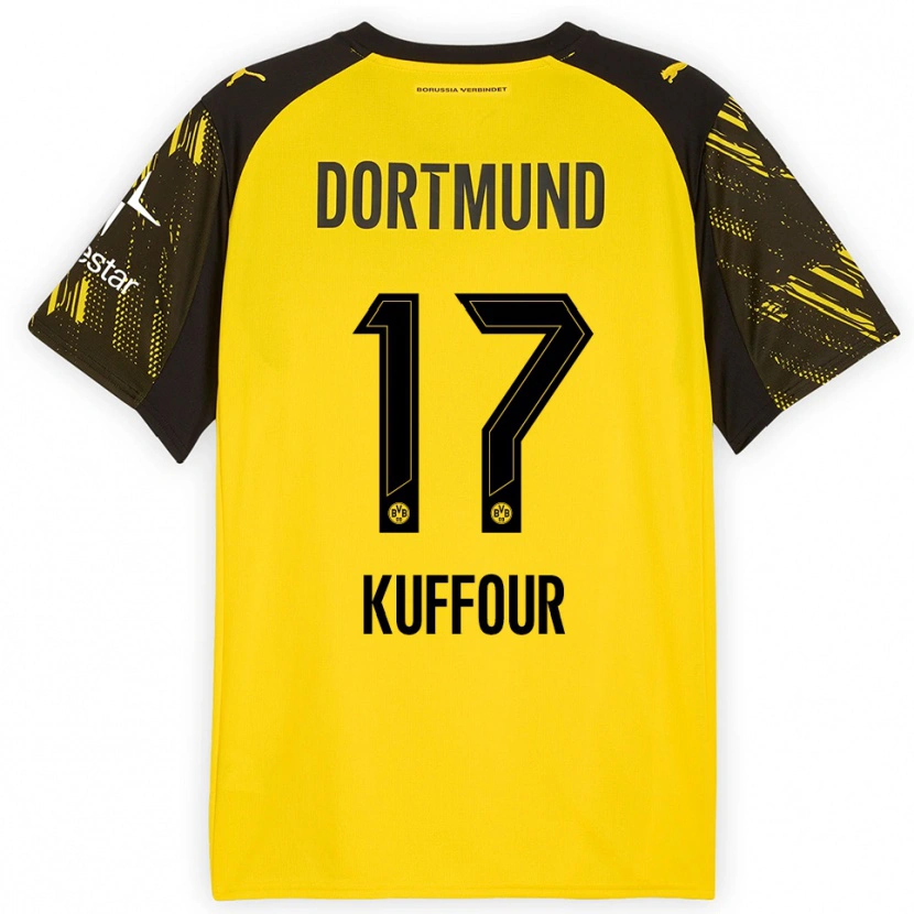 Danxen Herren Lloyd-Addo Kuffour #17 Gelb Schwarz Heimtrikot Trikot 2025/26 T-Shirt Schweiz