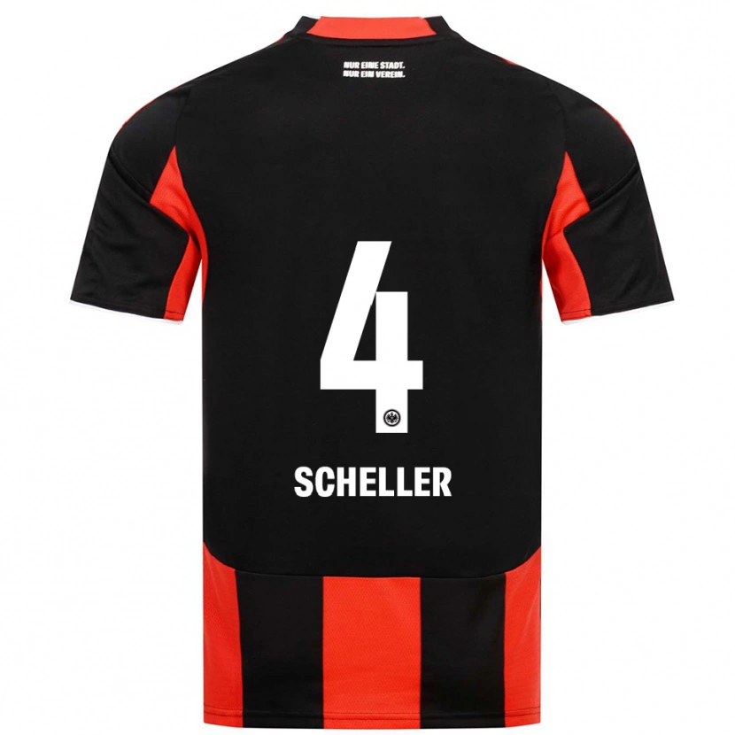 Danxen Herren Niklas Scheller #4 Schwarz Rot Heimtrikot Trikot 2025/26 T-Shirt Schweiz