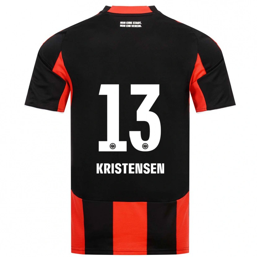 Danxen Herren Rasmus Kristensen #13 Schwarz Rot Heimtrikot Trikot 2025/26 T-Shirt Schweiz