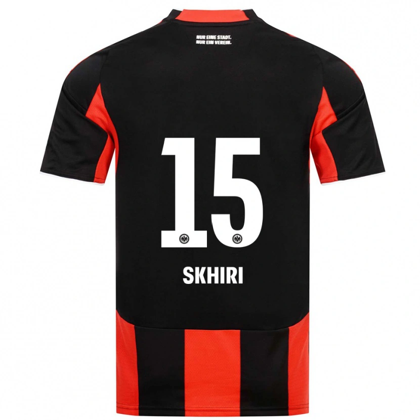 Danxen Herren Ellyes Skhiri #15 Schwarz Rot Heimtrikot Trikot 2025/26 T-Shirt Schweiz