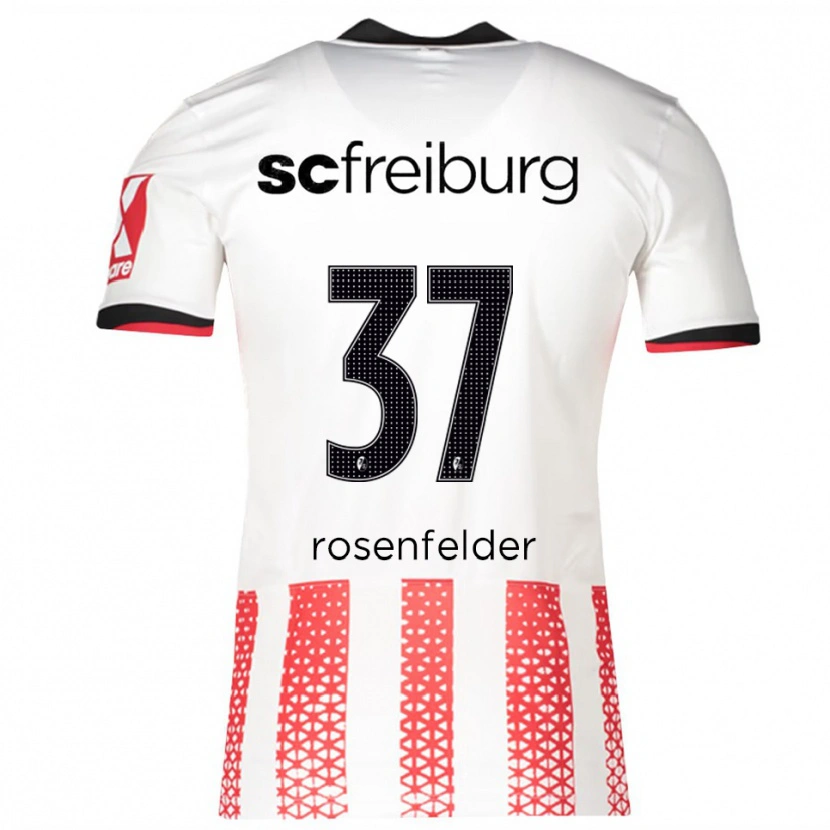 Danxen Herren Max Rosenfelder #37 Weiß Rot Heimtrikot Trikot 2025/26 T-Shirt Schweiz