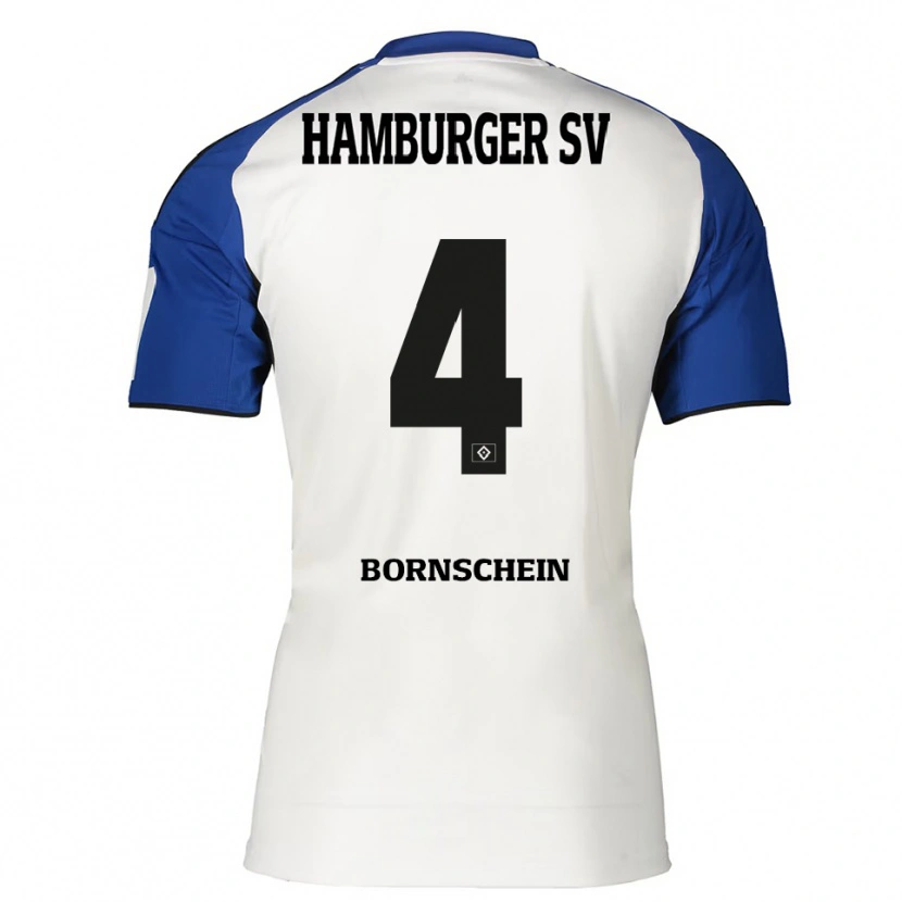 Danxen Herren Lukas Bornschein #4 Weiß Blau Heimtrikot Trikot 2025/26 T-Shirt Schweiz