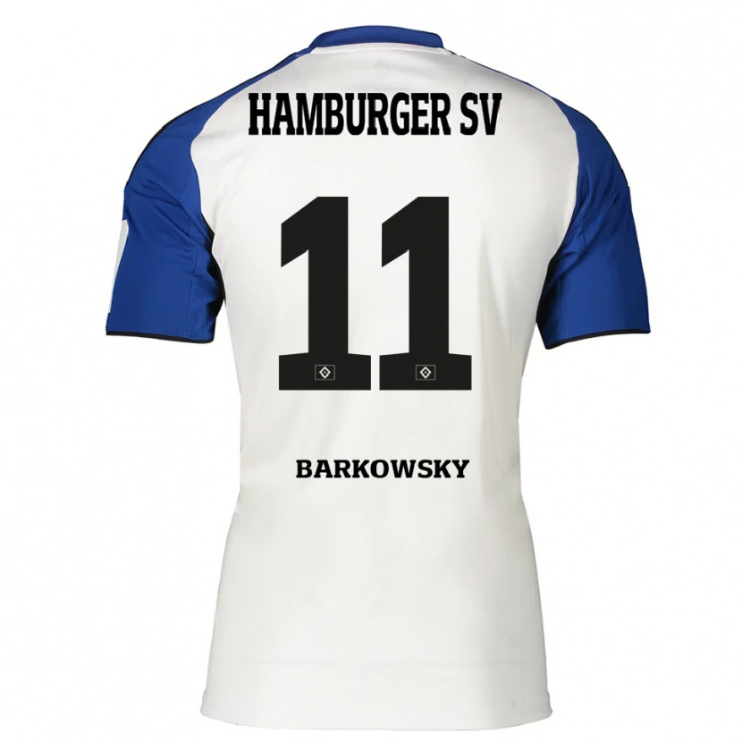 Danxen Herren Finn Barkowsky #11 Weiß Blau Heimtrikot Trikot 2025/26 T-Shirt Schweiz