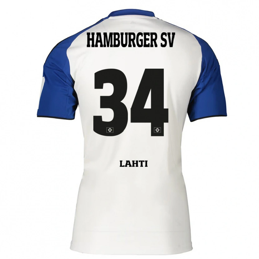 Danxen Herren Elias Lahti #34 Weiß Blau Heimtrikot Trikot 2025/26 T-Shirt Schweiz