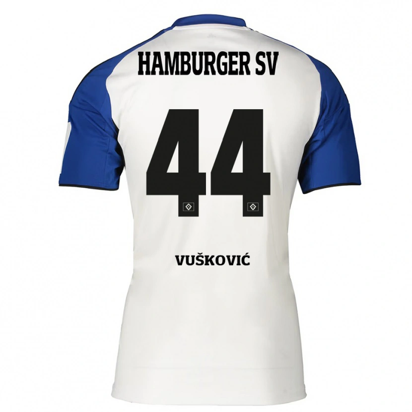 Danxen Herren Mario Vuskovic #44 Weiß Blau Heimtrikot Trikot 2025/26 T-Shirt Schweiz