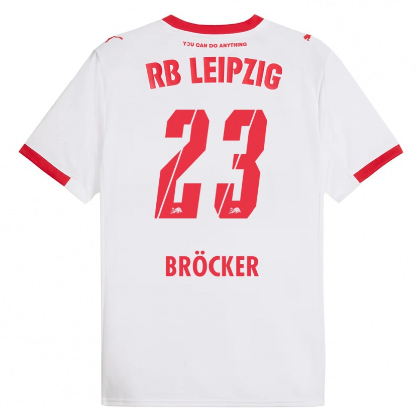 Danxen Herren Mads Bröcker #23 Weiß Rot Heimtrikot Trikot 2025/26 T-Shirt Schweiz