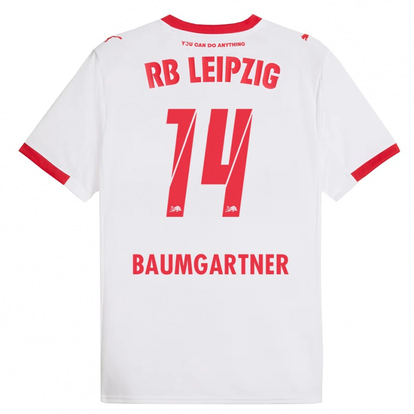 Danxen Herren Christoph Baumgartner #14 Weiß Rot Heimtrikot Trikot 2025/26 T-Shirt Schweiz