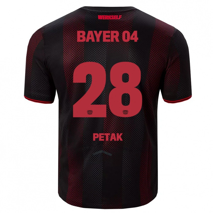 Danxen Herren Raoul Petak #28 Schwarz Rot Heimtrikot Trikot 2025/26 T-Shirt Schweiz