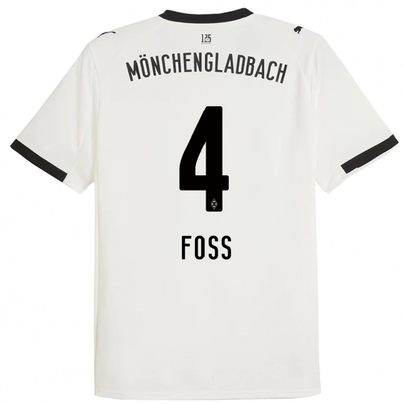 Danxen Herren Jonathan Foss #4 Weiß Schwarz Heimtrikot Trikot 2025/26 T-Shirt Schweiz