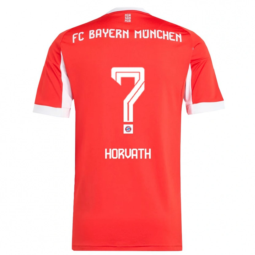 Danxen Herren Jakob Horvath #0 Rot Weiß Heimtrikot Trikot 2025/26 T-Shirt Schweiz