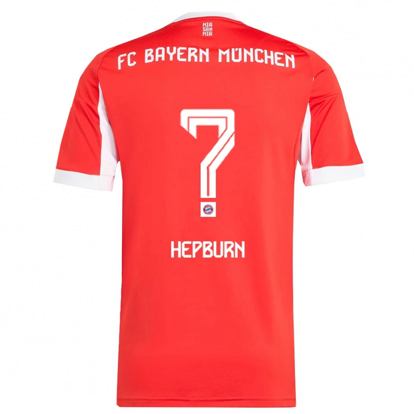 Danxen Herren Barry Hepburn #0 Rot Weiß Heimtrikot Trikot 2025/26 T-Shirt Schweiz