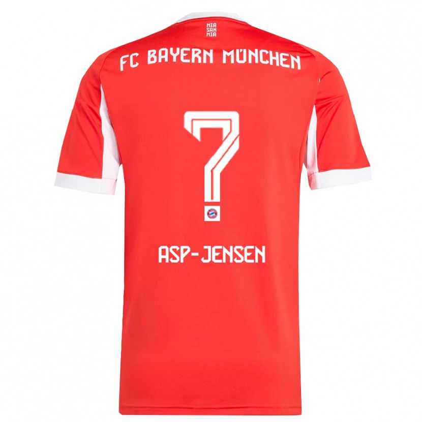Danxen Herren Jonathan Asp-Jensen #0 Rot Weiß Heimtrikot Trikot 2025/26 T-Shirt Schweiz