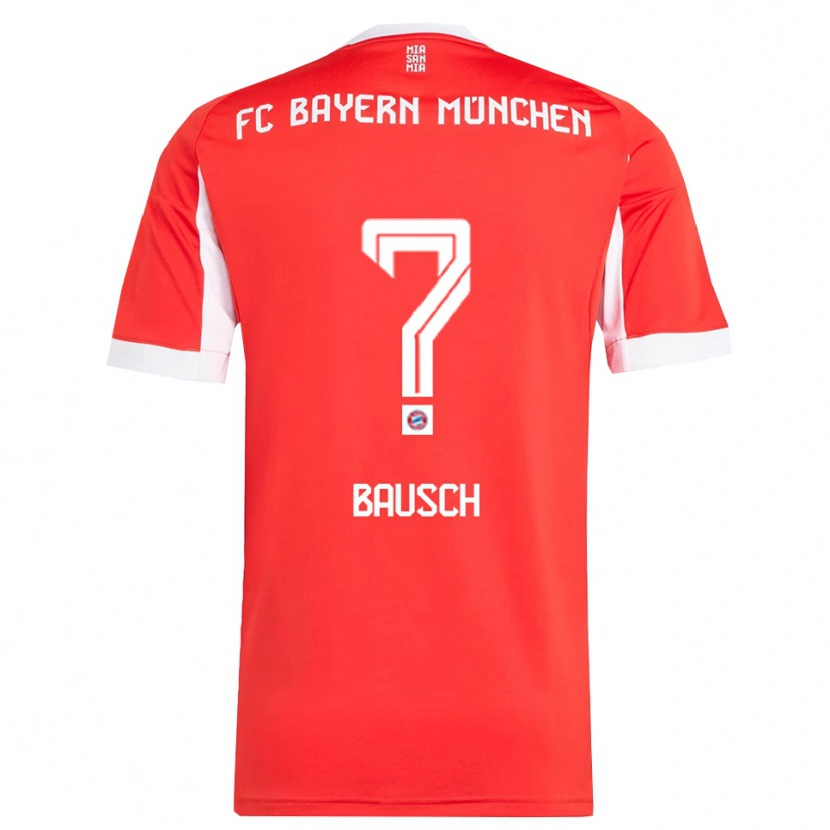 Danxen Herren David Bausch #0 Rot Weiß Heimtrikot Trikot 2025/26 T-Shirt Schweiz