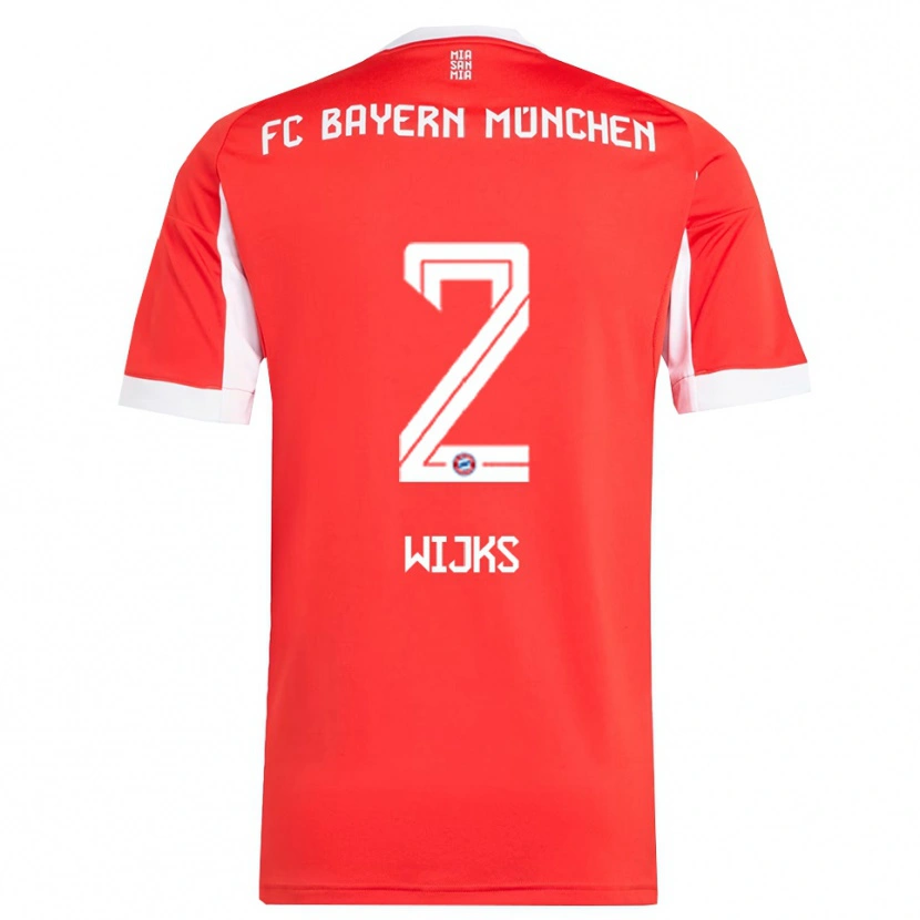 Danxen Herren Chivano Wijks #2 Rot Weiß Heimtrikot Trikot 2025/26 T-Shirt Schweiz
