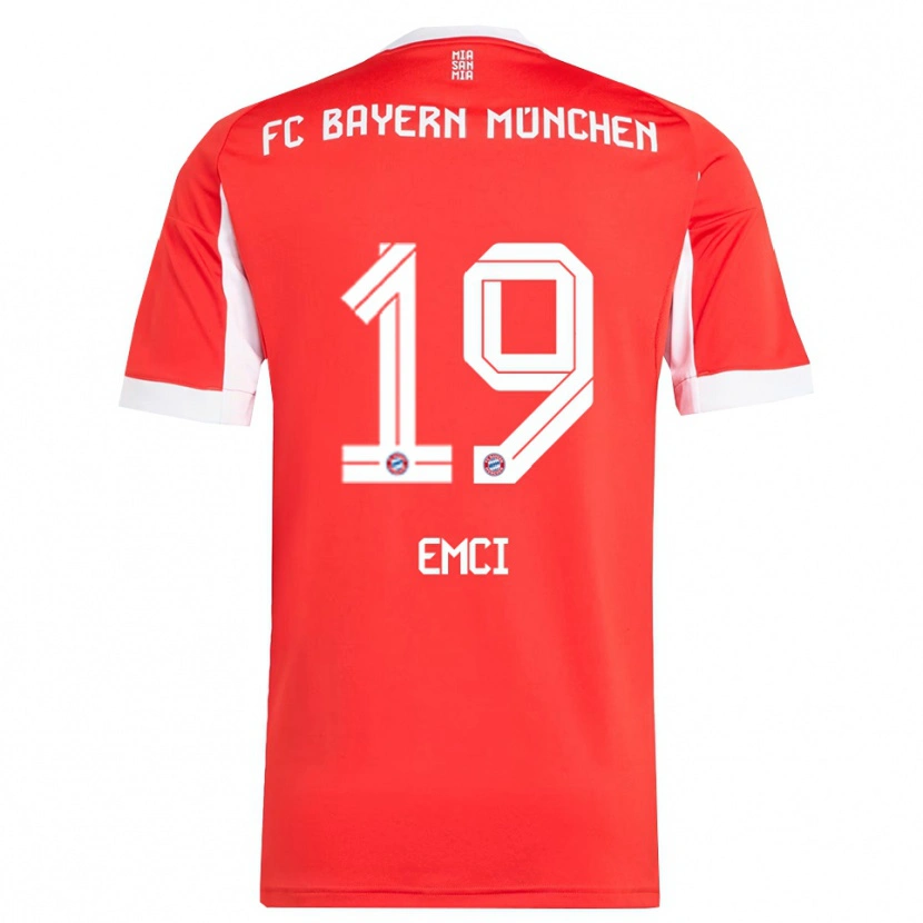 Danxen Herren Ben Emci #19 Rot Weiß Heimtrikot Trikot 2025/26 T-Shirt Schweiz