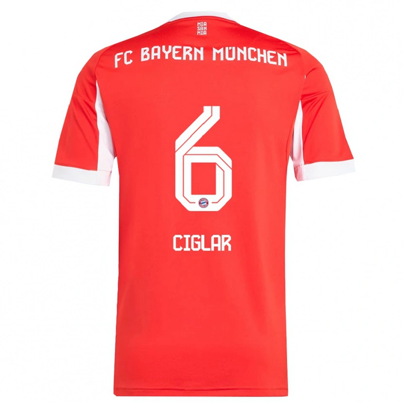 Danxen Herren Roko Ciglar #6 Rot Weiß Heimtrikot Trikot 2025/26 T-Shirt Schweiz