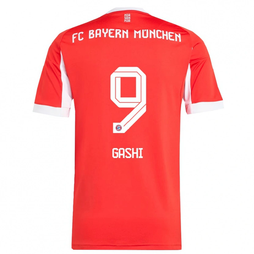 Danxen Herren Yll Gashi #9 Rot Weiß Heimtrikot Trikot 2025/26 T-Shirt Schweiz